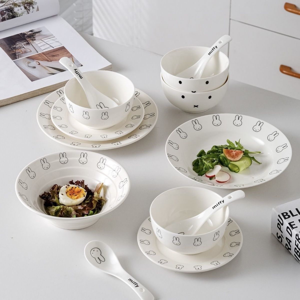 Anime Cute Miffy Simple Cerami - Bamboo Cutlery review and price