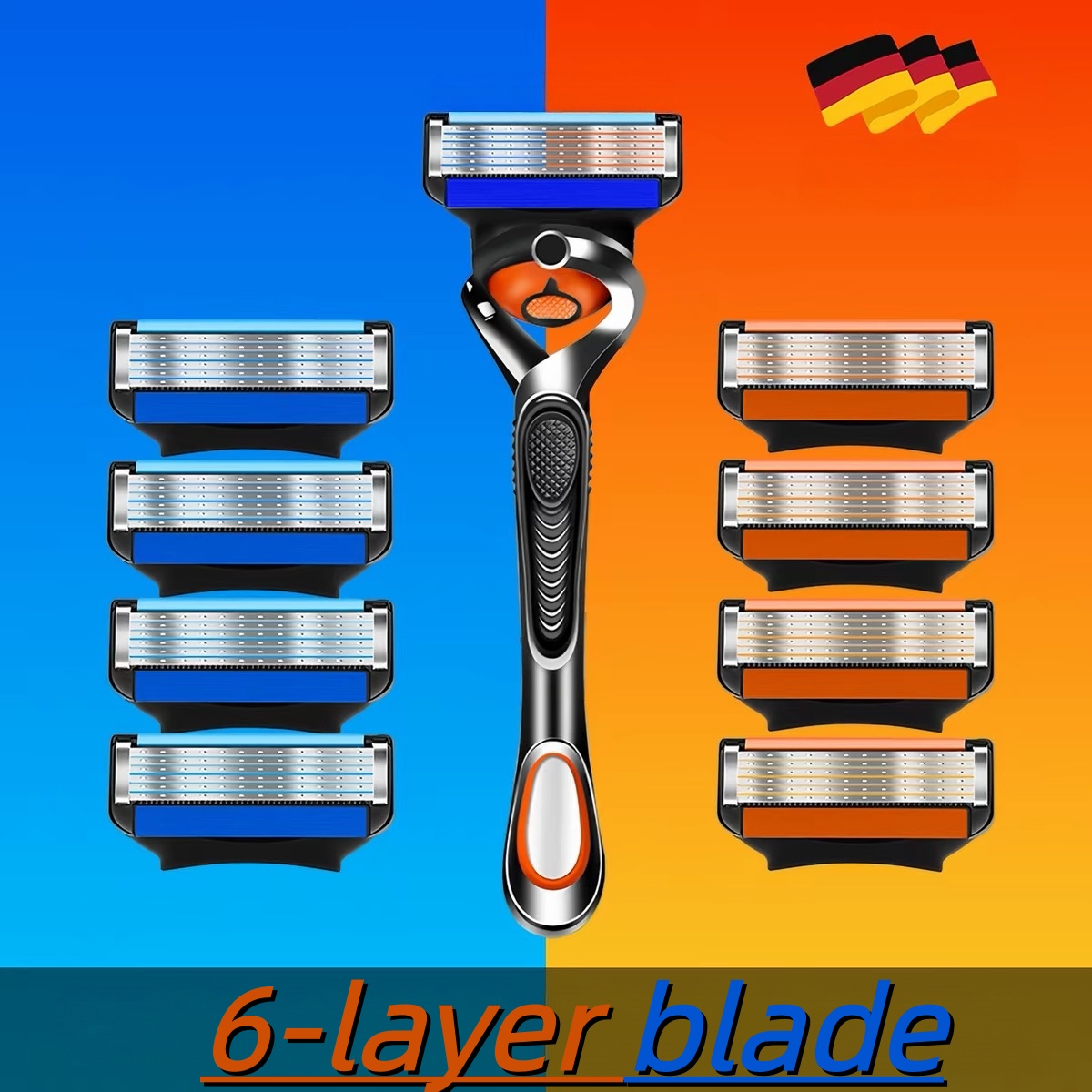 Men's 6-Layer Stainless Steel  - Safety Razor Handle review and price
