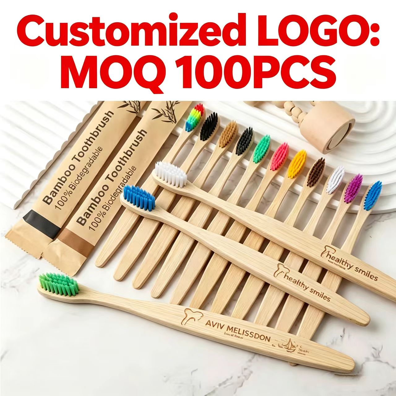 Bamboo Toothbrushes 100Pcs Eco - Bamboo Toothbrush review and price