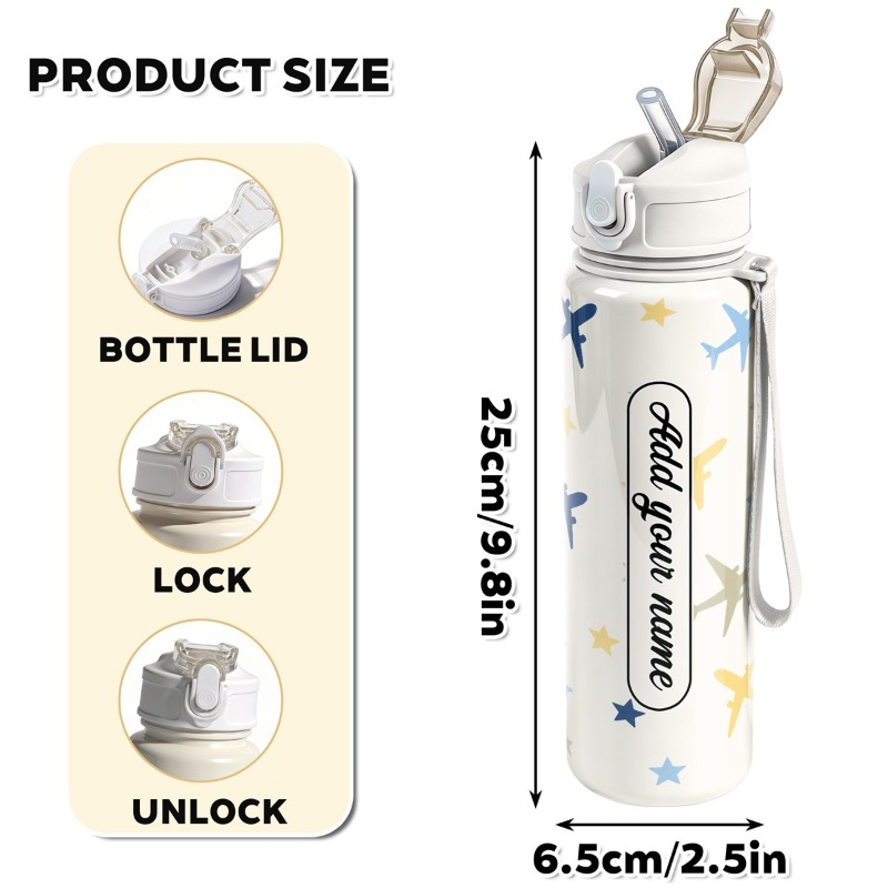 25oz Custom Name Airplane Patt - Reusable Straw review and price