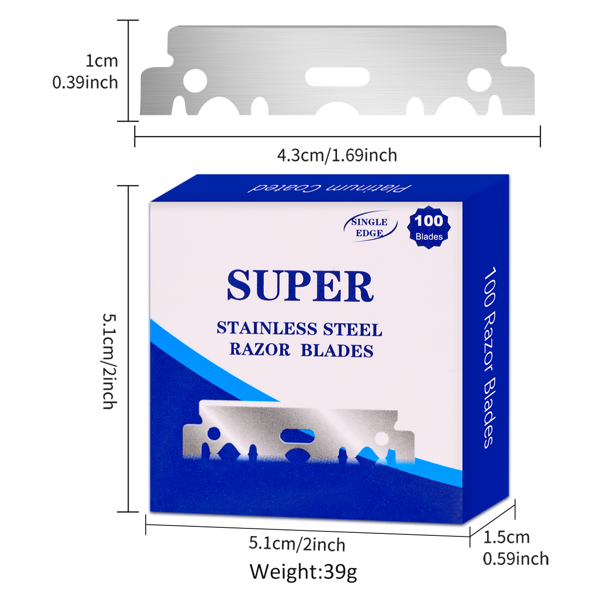 100pcs Stainless Steel Safety  - Safety Razor Handle review and price