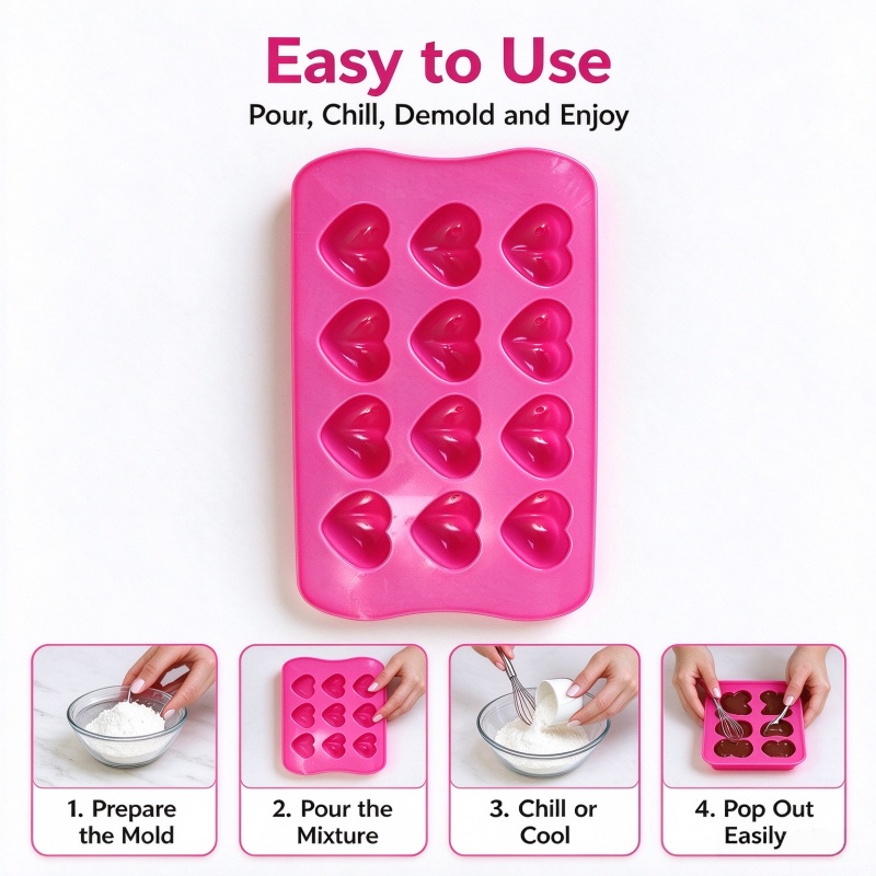 3D Love Heart Silicone Mold Fo - Eco Soap review and price