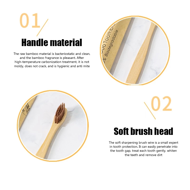 Bamboo Toothbrushes 100Pcs Eco - Bamboo Toothbrush review and price